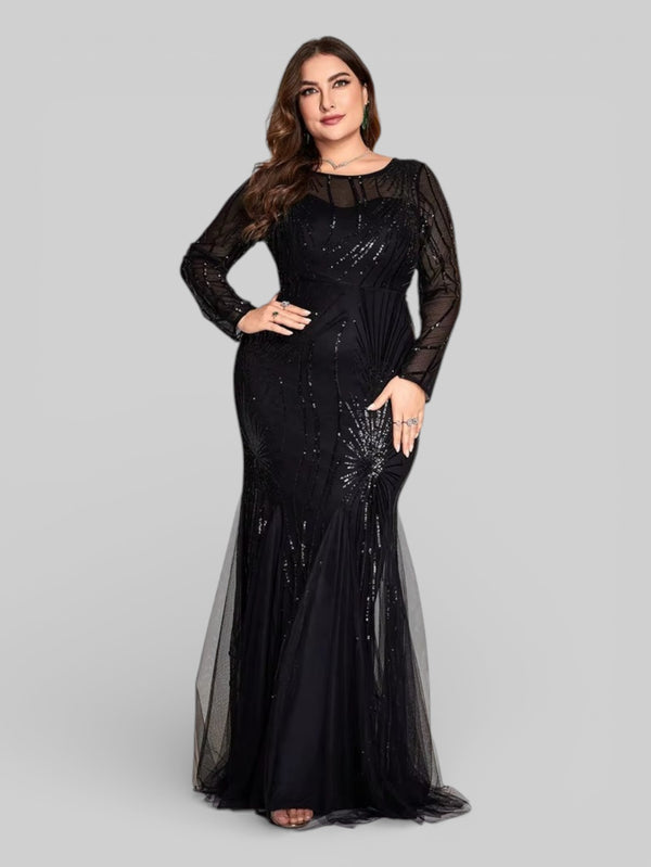Vestido de Festa Plus Size Manga Longa Funchal - Aurea Dress