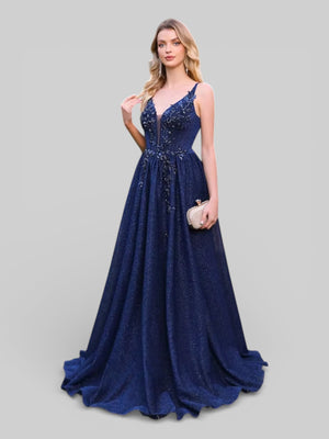 Vestido de Festa Bordado com Apliques Avenue - Aurea Dress