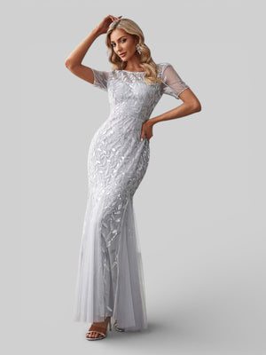 Vestido de Festa Longo Plus Size Lantejoulas Merilim - Aurea Dress
