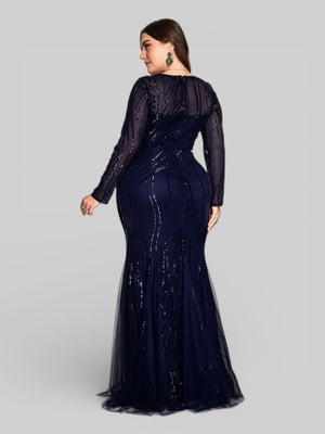 Vestido de Festa Plus Size Manga Longa Funchal - Aurea Dress