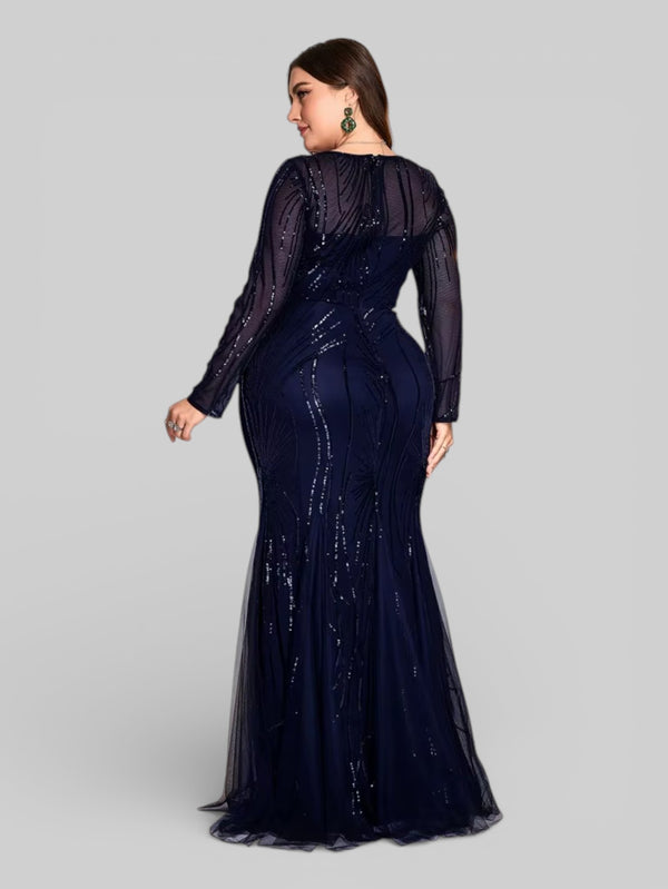 Vestido de Festa Plus Size Manga Longa Funchal - Aurea Dress