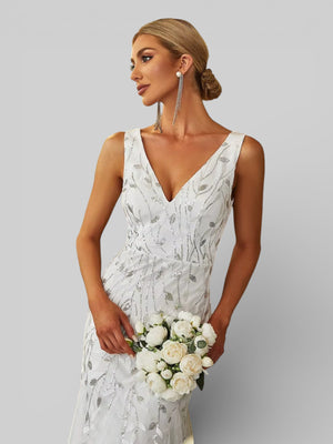 Vestido de Festa Longo Luxo Lantejoulas Elite - Aurea Dress
