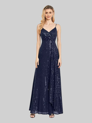 Vestido de Festa Paetê Alças Finas Madison - Aurea Dress
