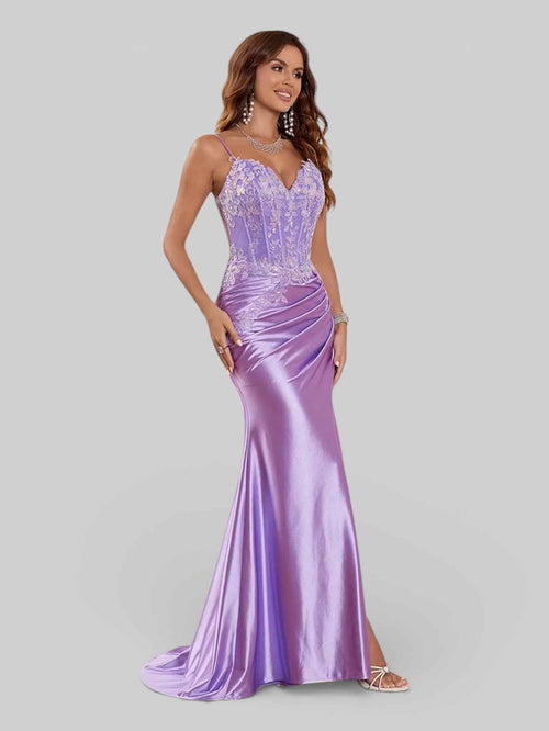 Vestido de Festa Sereia Super Luxo Bordado Apliques