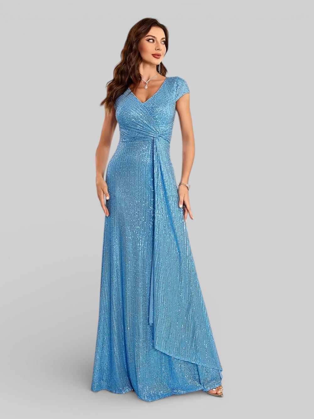 Vestido de Festa Lantejoulas Madison Aurea