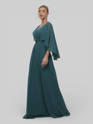 Vestido de Festa Longo Bordado Alban - Aurea Dress