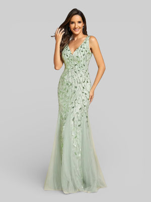 Vestido de Festa Longo Luxo Lantejoulas Elite - Aurea Dress