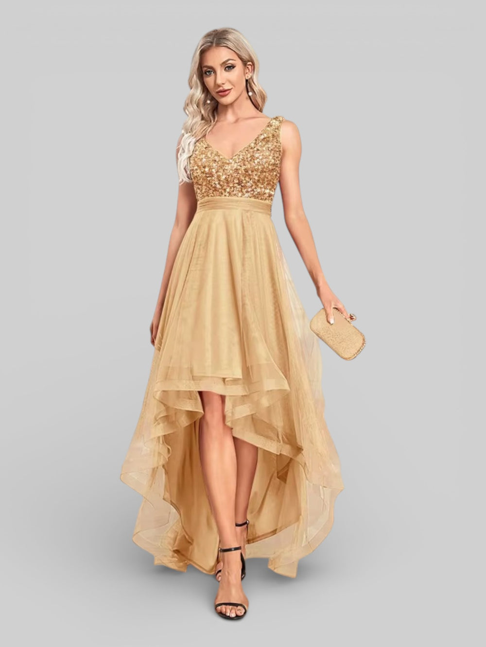 Vestido de Festa Lantejoulas High New - Aurea Dress