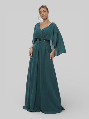 Vestido de Festa Longo Bordado Alban - Aurea Dress