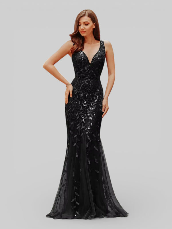 Vestido de Festa Longo Luxo Lantejoulas Elite - Aurea Dress
