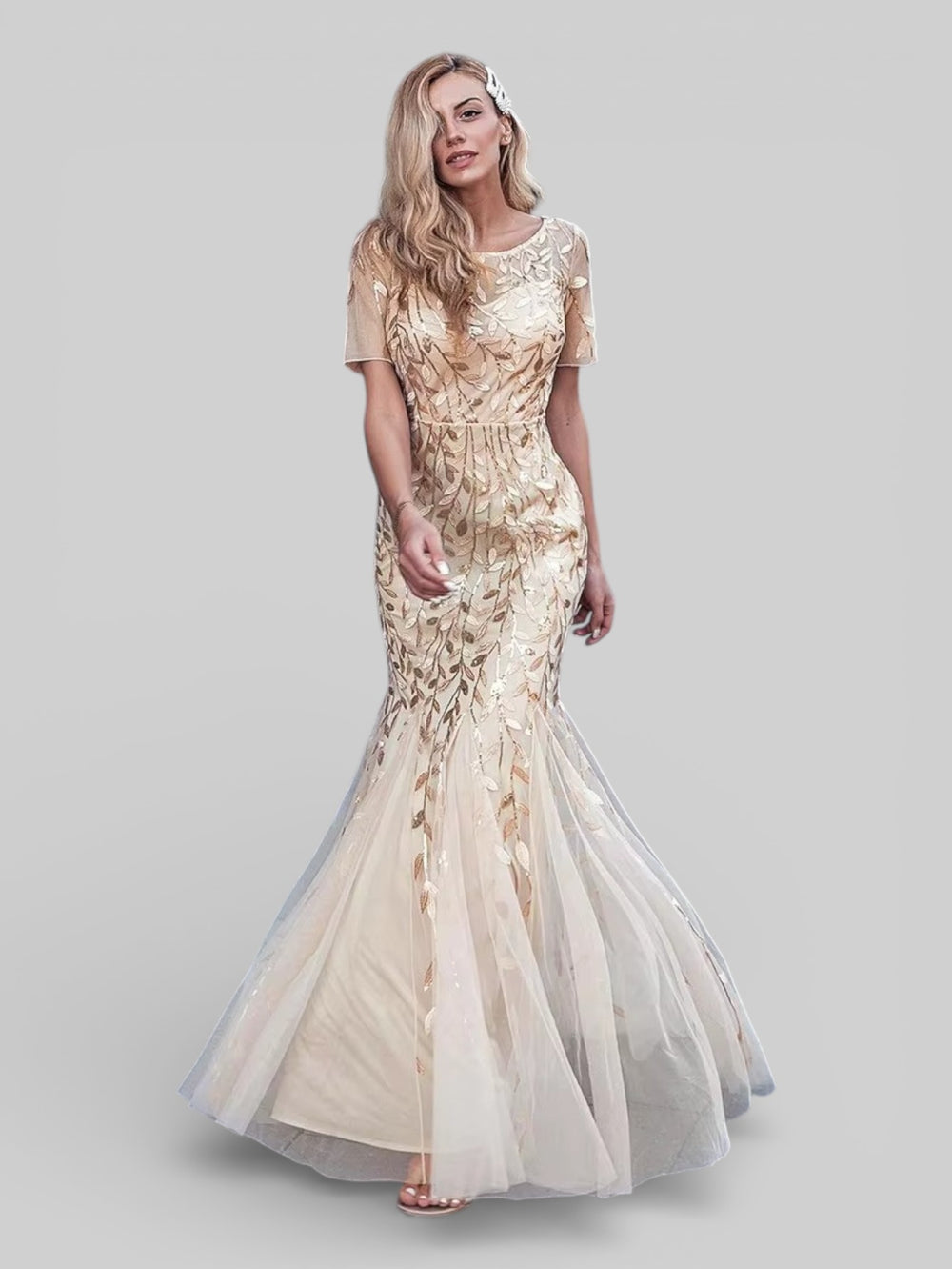 Vestido de Festa Longo Plus Size Lantejoulas Merilim - Aurea Dress