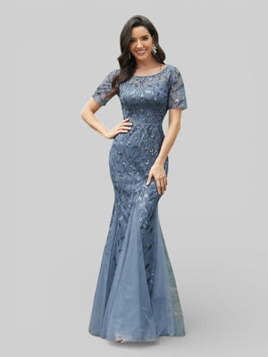 Vestido de Festa Longo Plus Size Lantejoulas Merilim - Aurea Dress