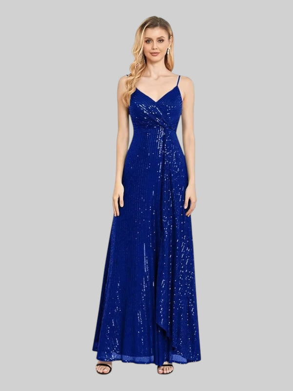 Vestido de Festa Paetê Alças Finas Madison - Aurea Dress