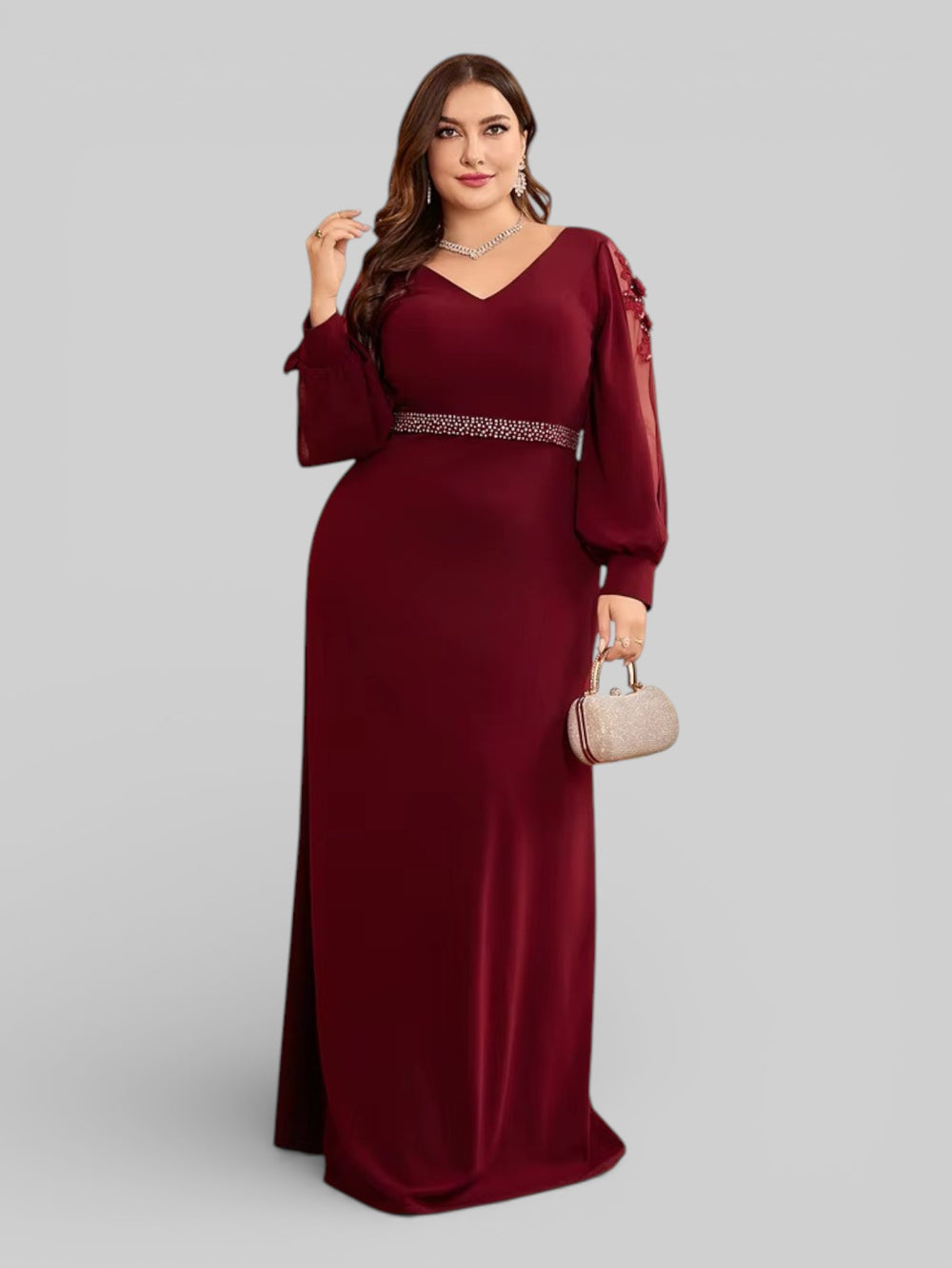 Vestido de Festa Manga Longa Maldivas