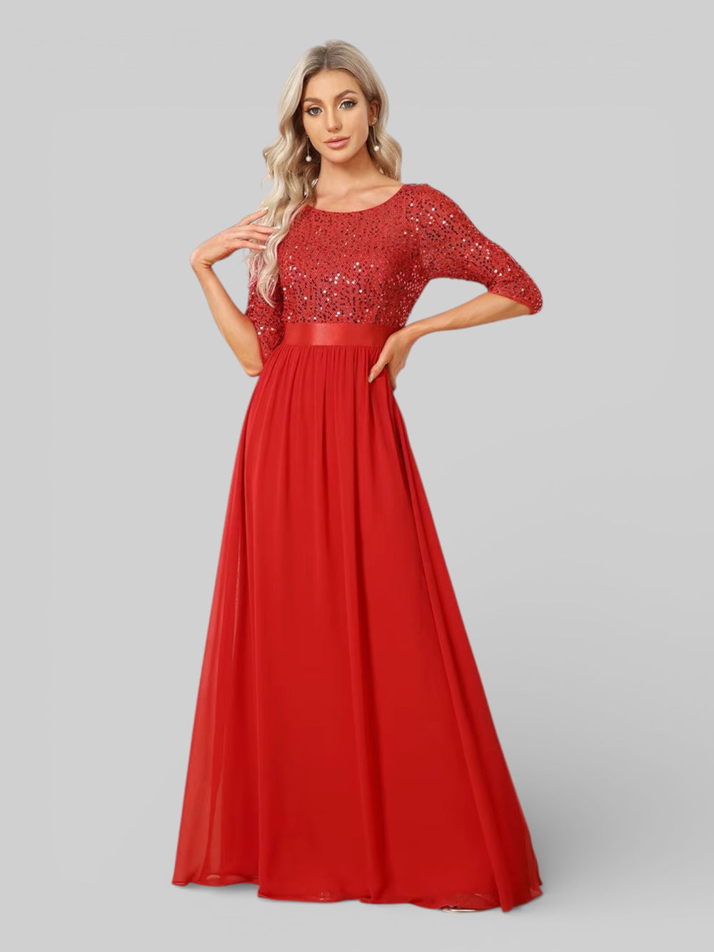 Vestido de Festa Plus Size Manga Longa Dallas - Aurea Dress