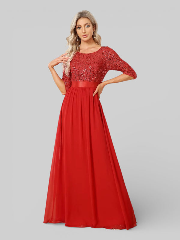Vestido de Festa Plus Size Manga Longa Dallas - Aurea Dress