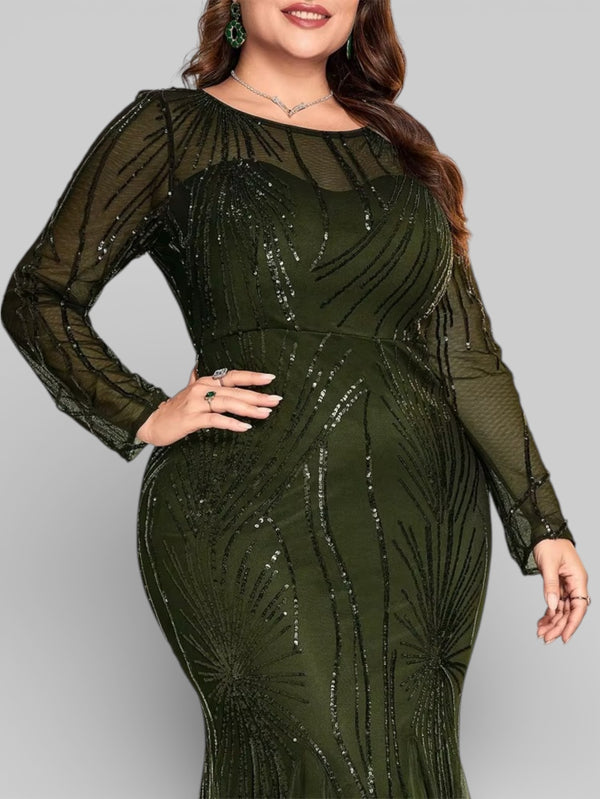 Vestido de Festa Plus Size Manga Longa Funchal - Aurea Dress