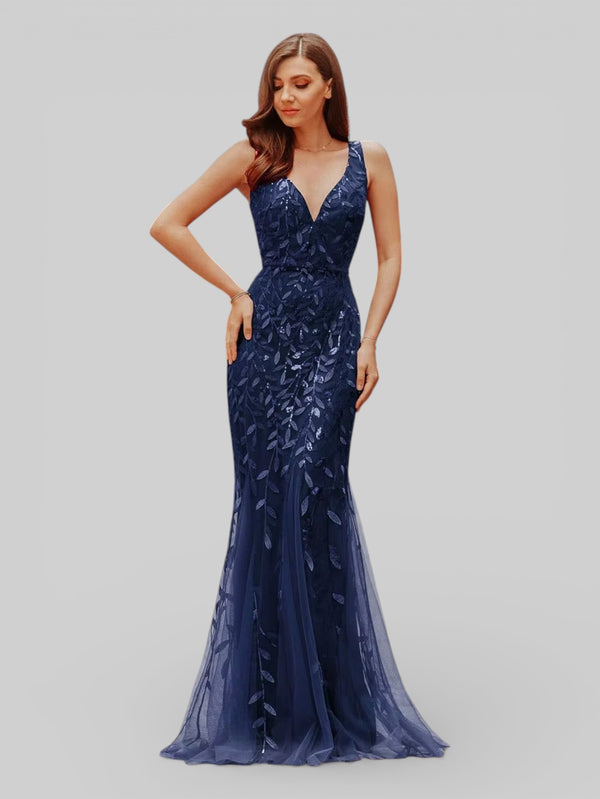 Vestido de Festa Longo Luxo Lantejoulas Elite - Aurea Dress