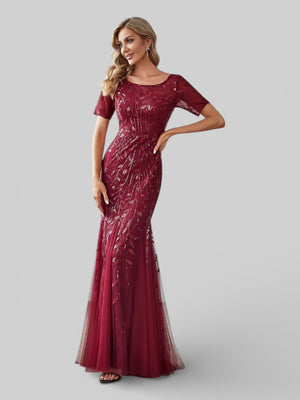 Vestido de Festa Longo Plus Size Lantejoulas Merilim - Aurea Dress
