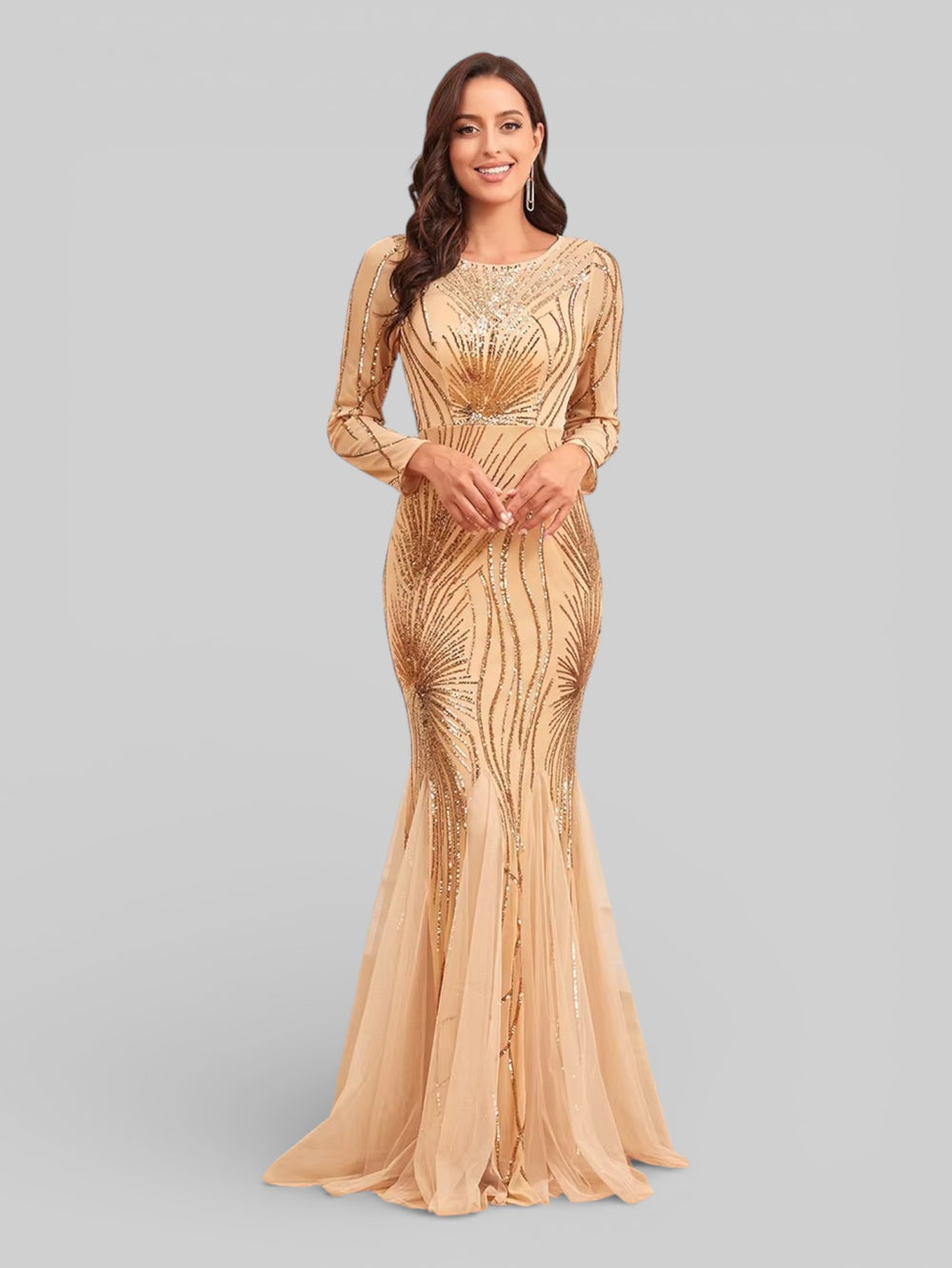 Vestido de Festa Plus Size Manga Longa Funchal - Aurea Dress