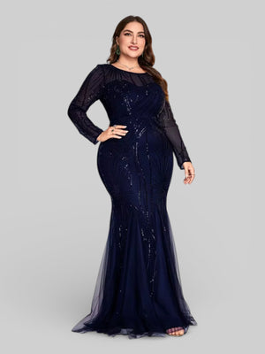 Vestido de Festa Plus Size Manga Longa Funchal - Aurea Dress