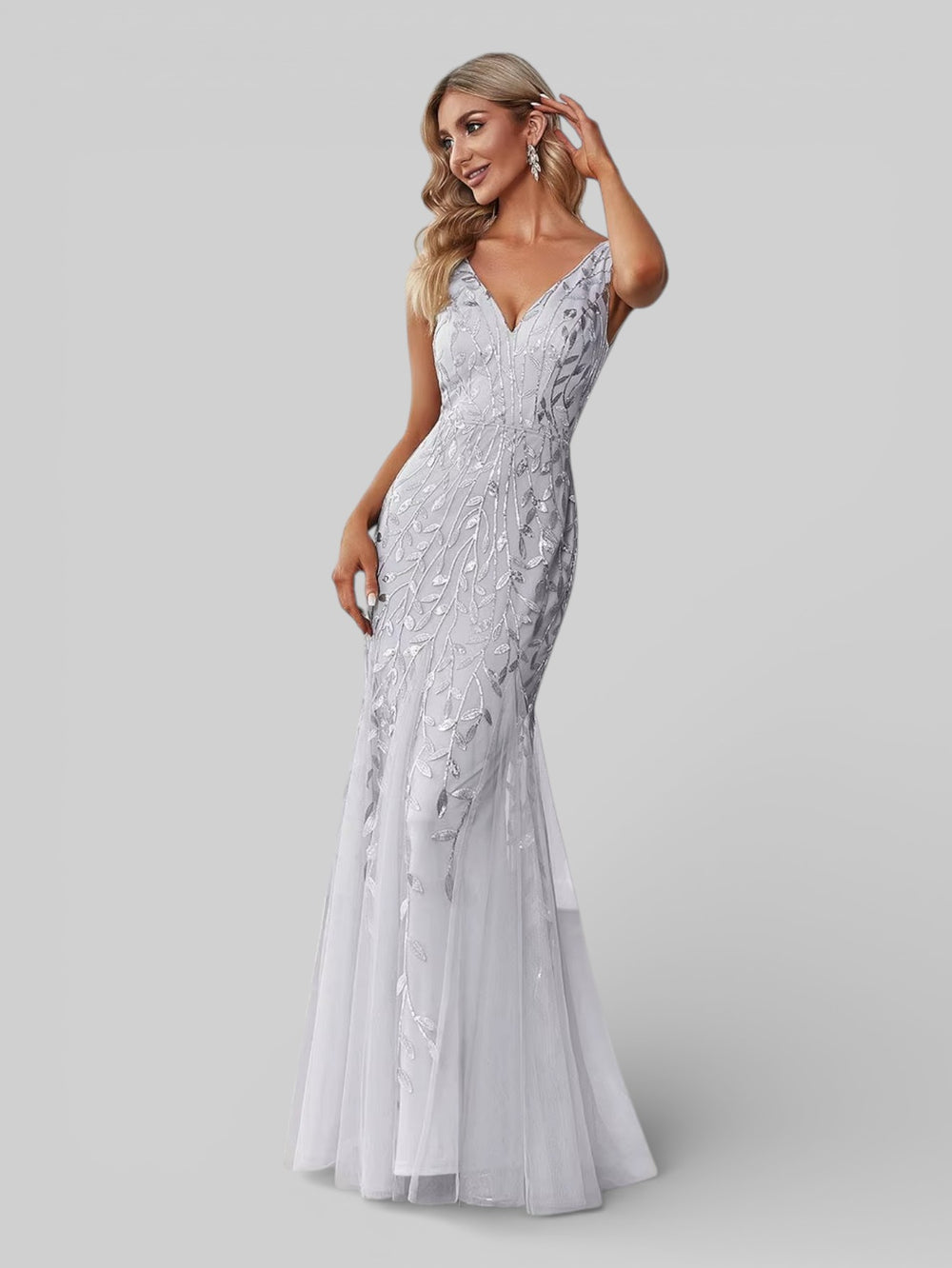 Vestido de Festa Longo Luxo Lantejoulas Elite - Aurea Dress