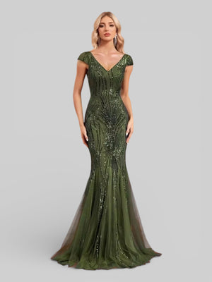 Vestido de Festa Lantejoulas Dolps - Aurea Dress