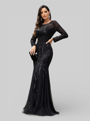 Vestido de Festa Plus Size Manga Longa Funchal - Aurea Dress