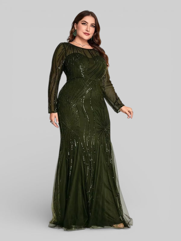 Vestido de Festa Plus Size Manga Longa Funchal - Aurea Dress