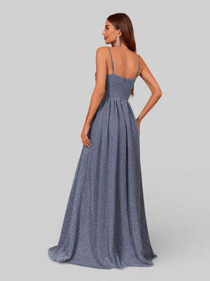 Vestido Longo de Festa com Brilho Corpete - Aurea Dress