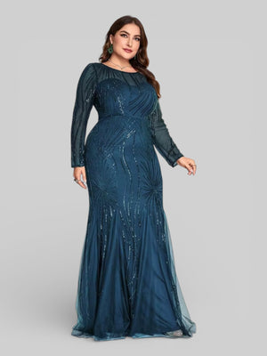 Vestido de Festa Plus Size Manga Longa Funchal - Aurea Dress