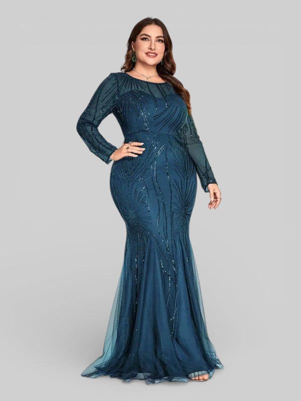Vestido de Festa Plus Size Manga Longa Funchal - Aurea Dress