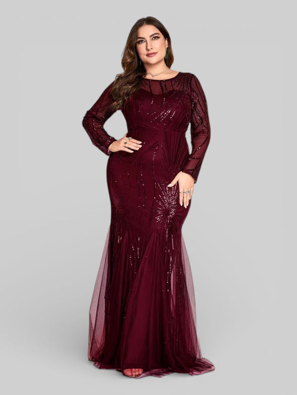 Vestido de Festa Plus Size Manga Longa Funchal - Aurea Dress