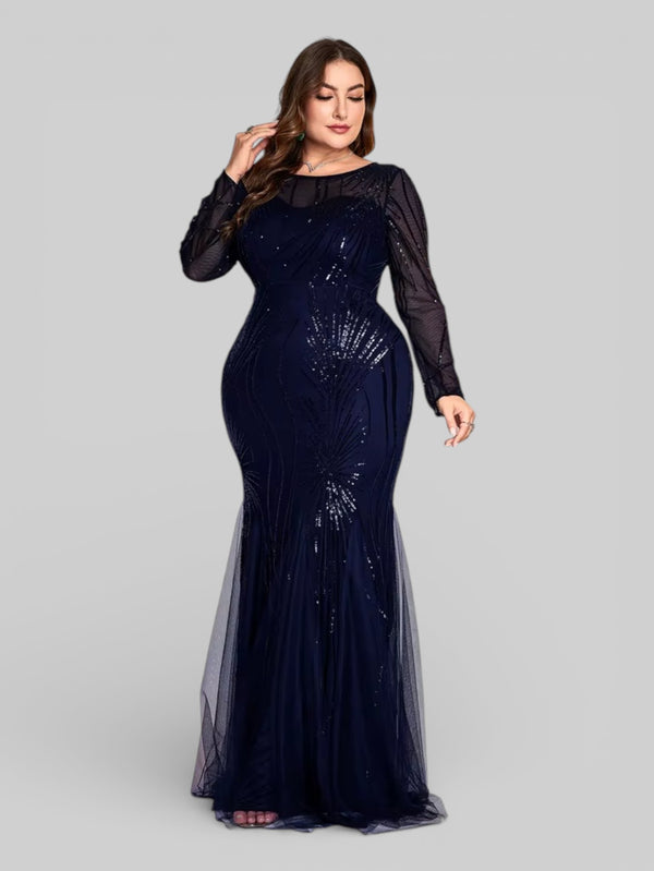 Vestido de Festa Plus Size Manga Longa Funchal - Aurea Dress