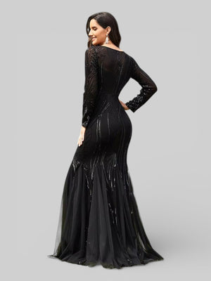 Vestido de Festa Plus Size Manga Longa Funchal - Aurea Dress