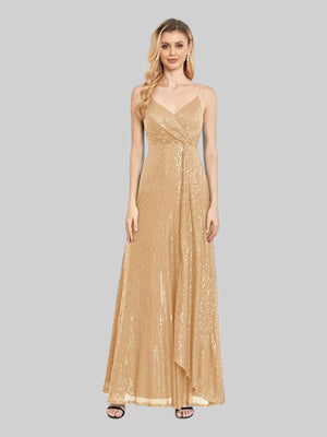 Vestido de Festa Paetê Alças Finas Madison - Aurea Dress