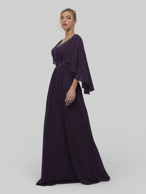 Vestido de Festa Longo Bordado Alban - Aurea Dress