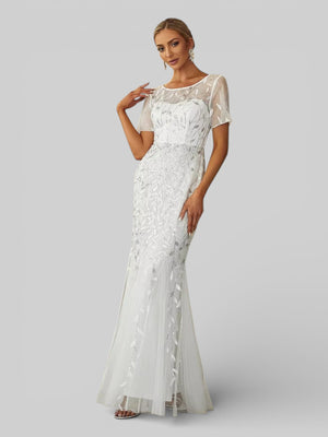 Vestido de Festa Longo Plus Size Lantejoulas Merilim - Aurea Dress