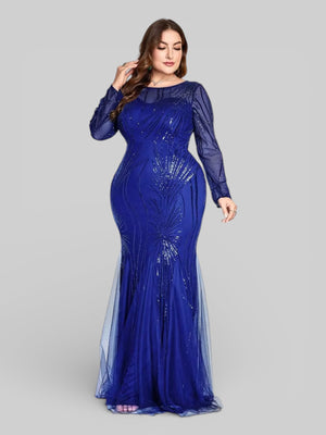 Vestido de Festa Plus Size Manga Longa Funchal - Aurea Dress