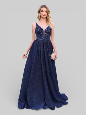 Vestido de Festa Bordado com Apliques Avenue - Aurea Dress