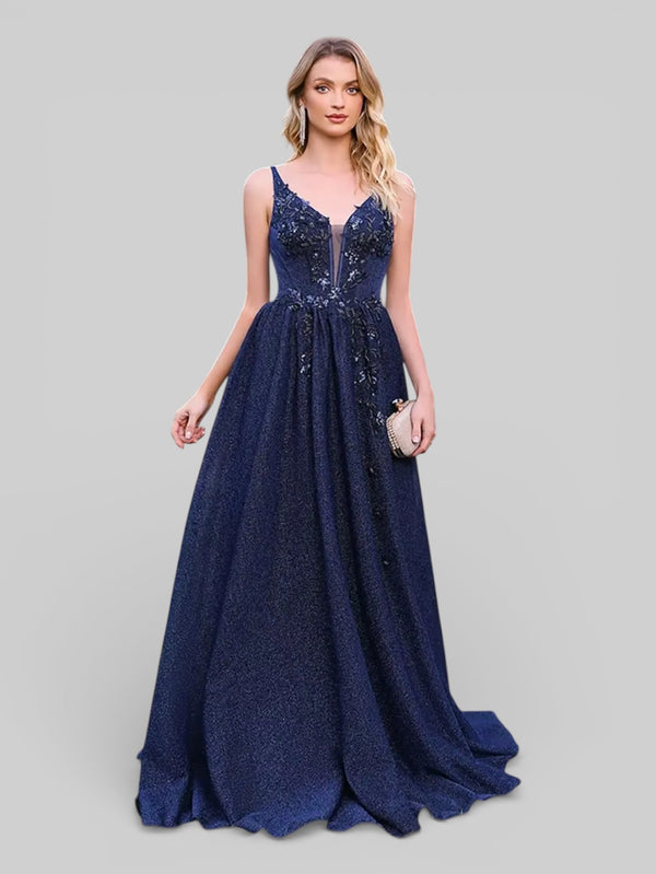 Vestido de Festa Bordado com Apliques Avenue - Aurea Dress