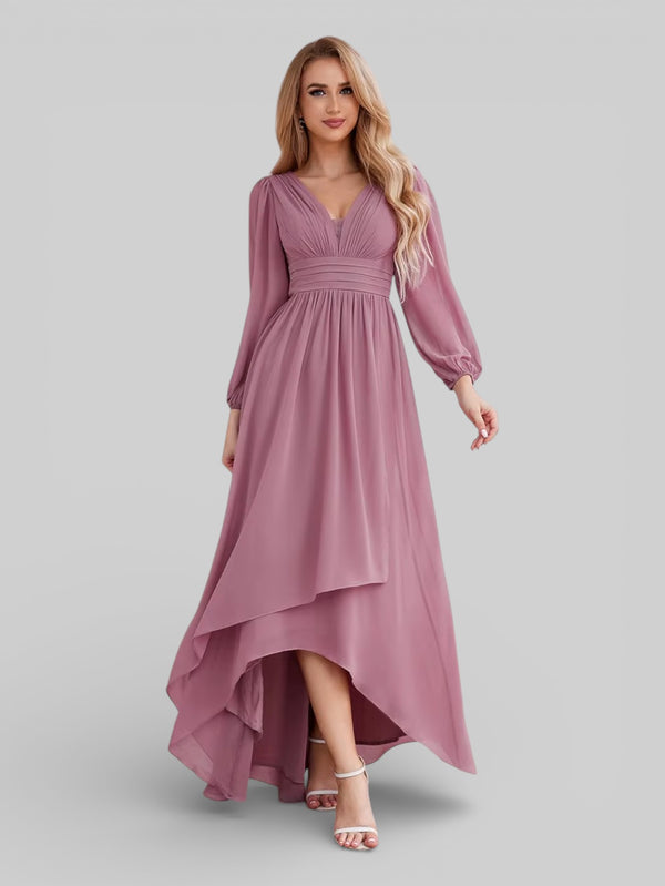 Vestido de Festa para Madrinhas Manga Longa Portugal - Aurea Dress