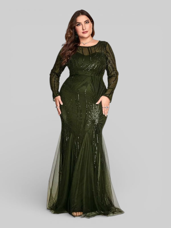 Vestido de Festa Plus Size Manga Longa Funchal - Aurea Dress