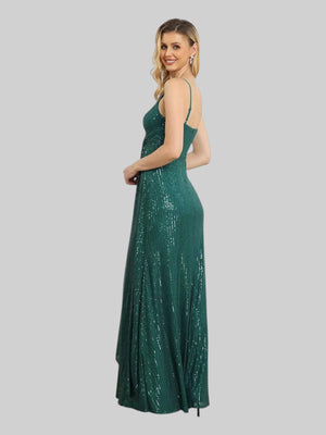 Vestido de Festa Paetê Alças Finas Madison - Aurea Dress