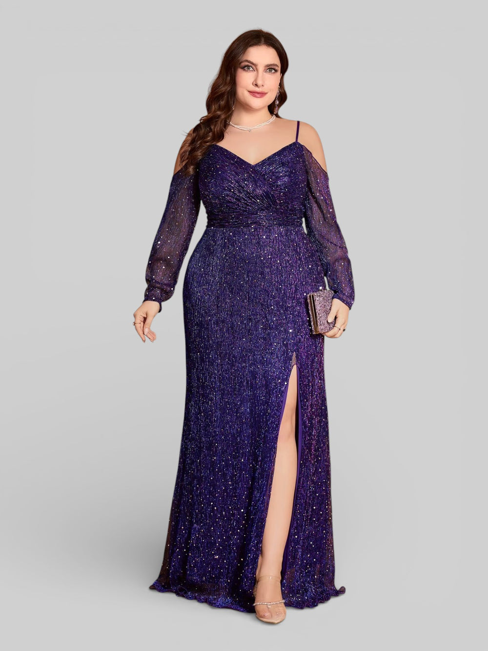 Vestido de Festa Manga Longa Aurea Dress Glow