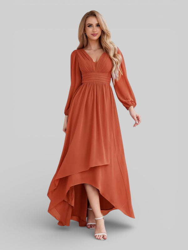 Vestido de Festa para Madrinhas Manga Longa Portugal - Aurea Dress