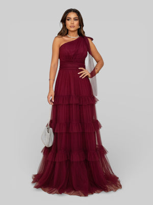 Vestido Longo Alça Única com Brilho Stabille - Aurea Dress