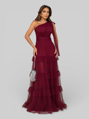 Vestido Longo Alça Única com Brilho Stabille - Aurea Dress