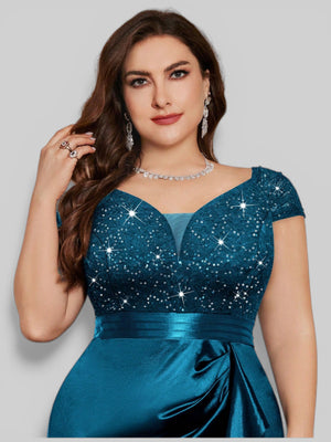 Vestido Longo de Festa Elegante Bordado em Paetê Prada - Aurea Dress