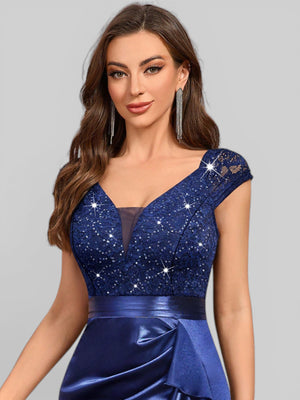 Vestido Longo de Festa Elegante Bordado em Paetê Prada - Aurea Dress